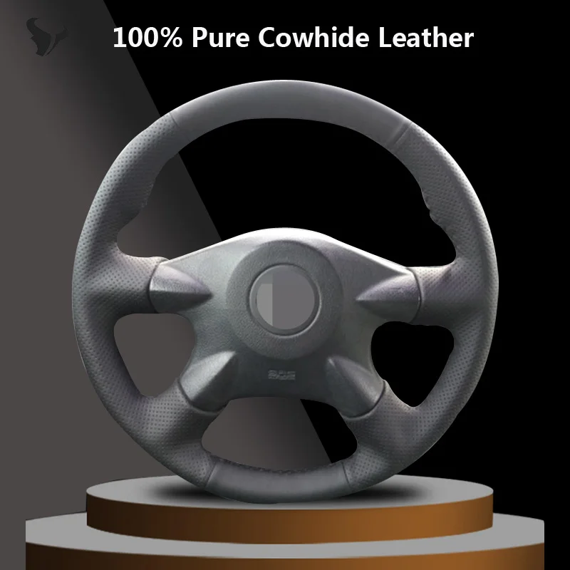 Чехол на рулевое колесо для Nissan Almera N16 Pathfinder Primera XTrail 2001 02-2006 Renault Samsung SM3 черная