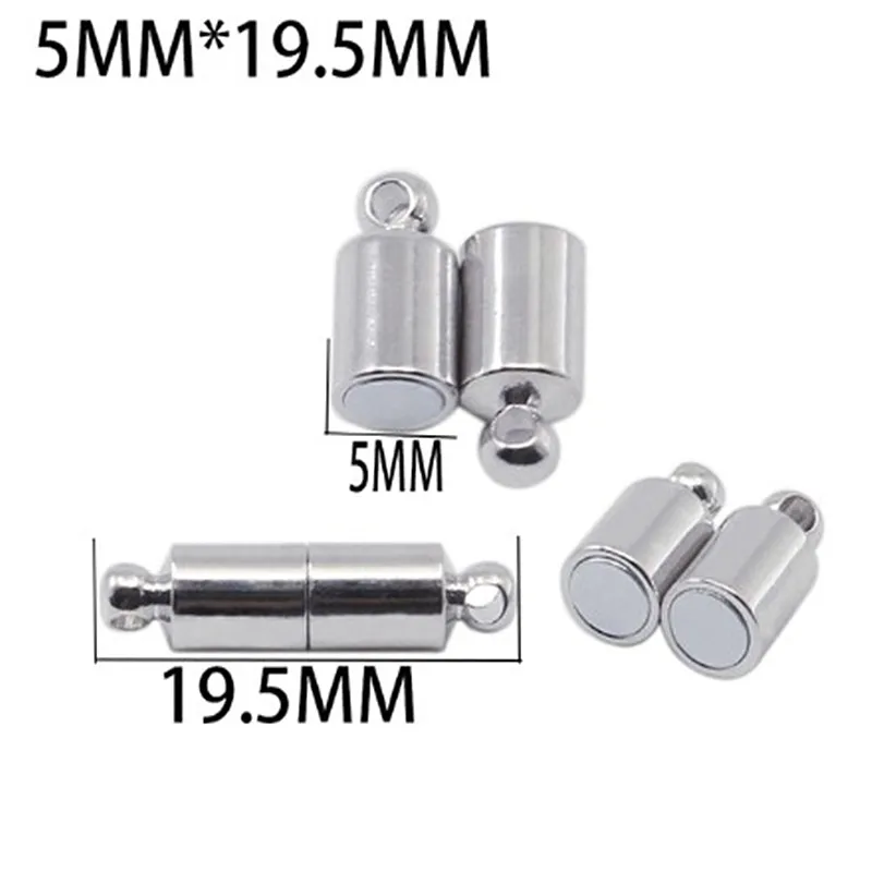 

10pcs /lot Strong Magnetic Clasps Fit Bracelets Necklace Round Clasp Connectors for Makings Leather Bracelet Jewelry
