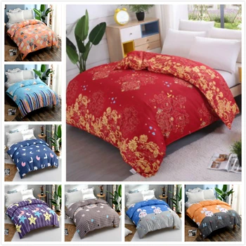 

Soft Sanding Cotton 1 piece Duvet Cover Single Twin Queen Super King Size Bed Lien Blanket Cover Red Quilt Cover Adult Youth Kid