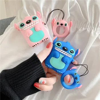 

Steward Cute Cartoon Earphone Case for Airpods 2 Cover Soft Silicone Earphone Cover for Airpods 1 Case Bag Protective Strap Case