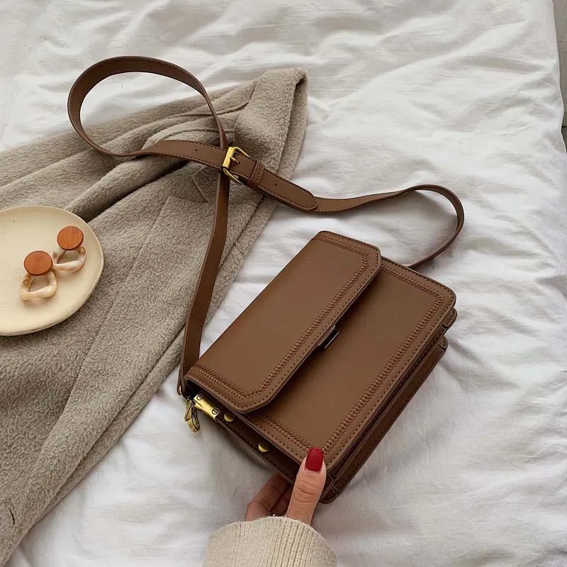 

Sense New Arrival Small CK Bag Women's 2019 France Non-mainstream Retro Versatile Shoulder Bag Textured Shoulder Square Sling Ba