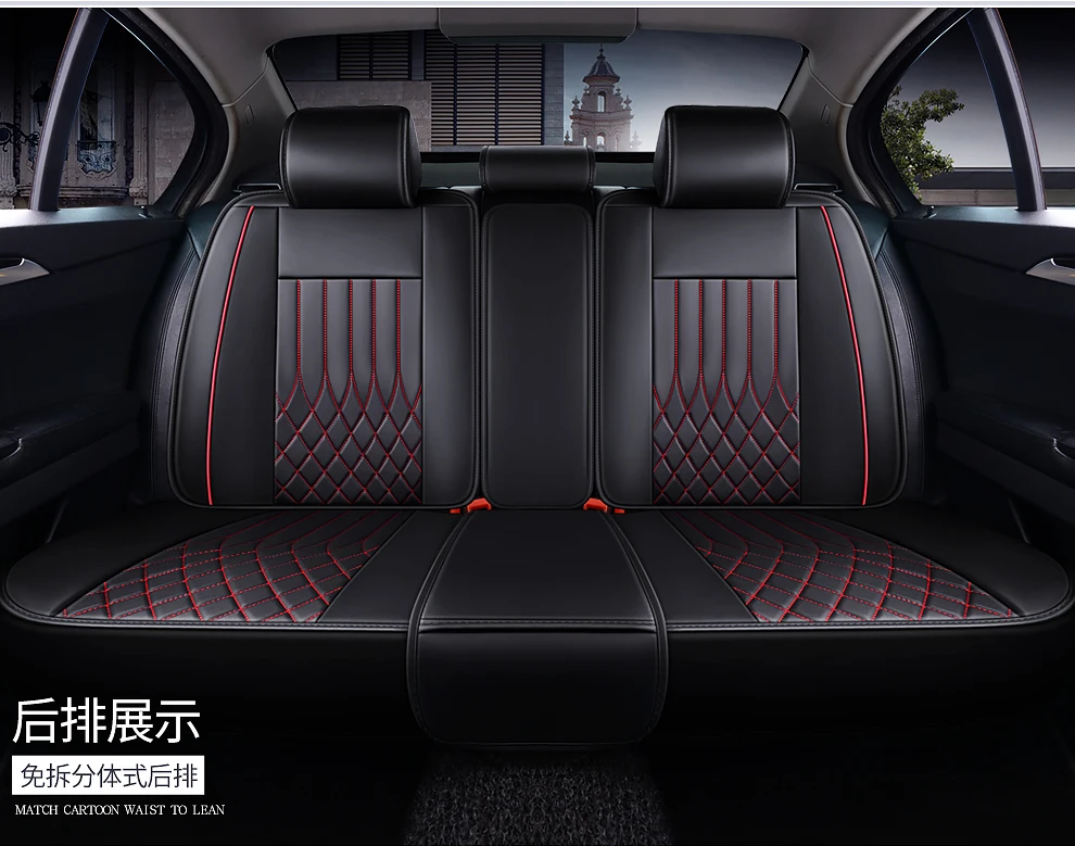 Full Coverage Eco-leather auto seats covers PU Leather Car Seat Covers for Land rover freelander landrover2008 range discovery