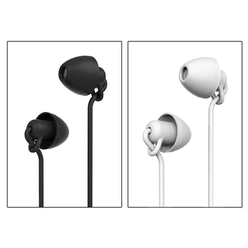 10P Wholesale Sleep Earphone Noise Headphones for Children Kids Student Sleeping Soft Wired Earphones with Mic for Samsung phone