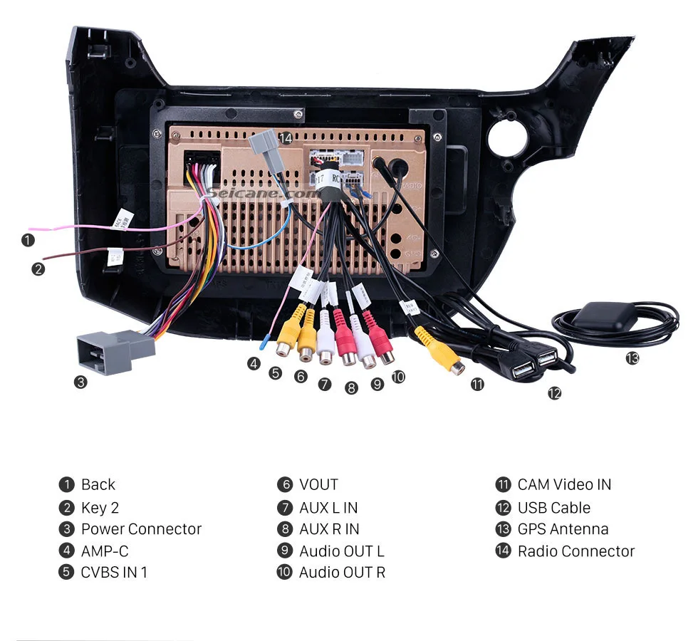 Seicane 10," Android 9,0 автомобильный радиоприемник gps Navi HD 1024*600 мультимедийный плеер для 2007-2012 2013 Honda с Bluetooth USB SWC DVR