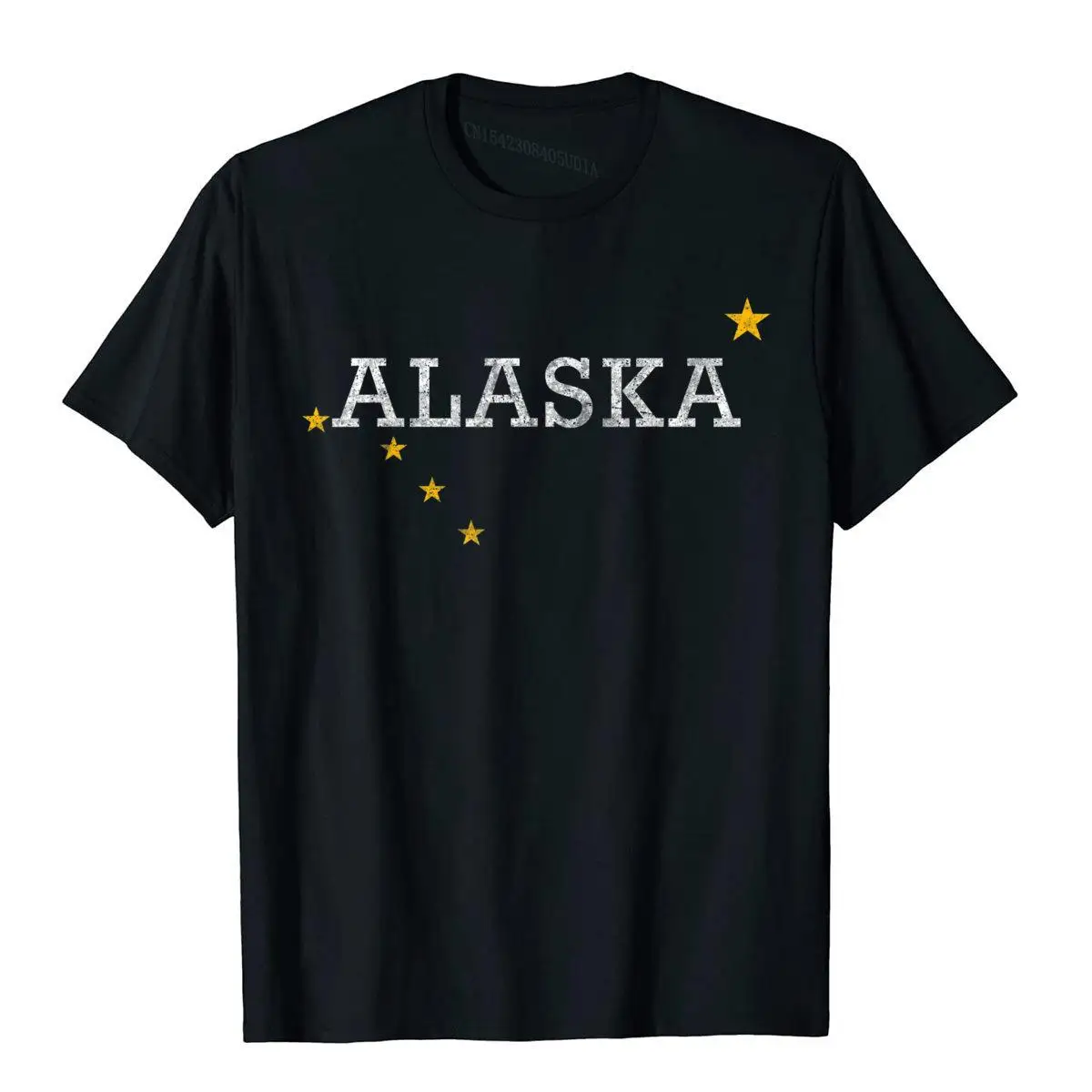 Alaska Flag Shirt Distressed State Souvenir Gift__A10666black