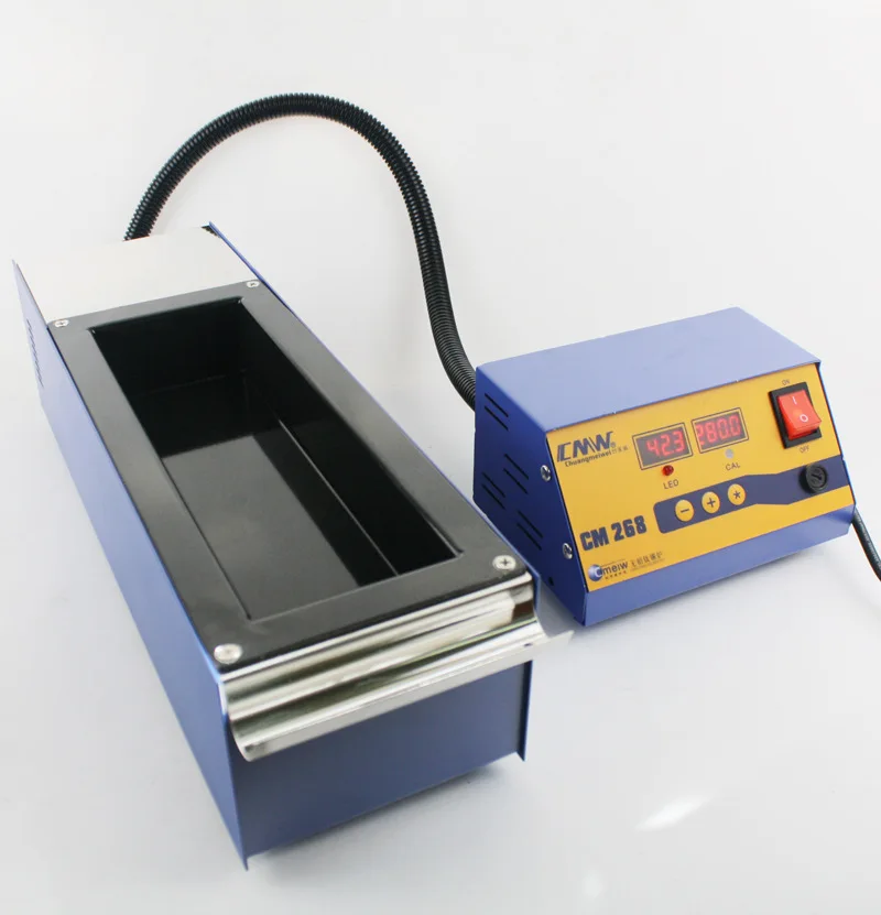 Square high temperature lead free soldering pot split tin solder furnace tin melting digital display 220V 110V CM-268 600C 1000W