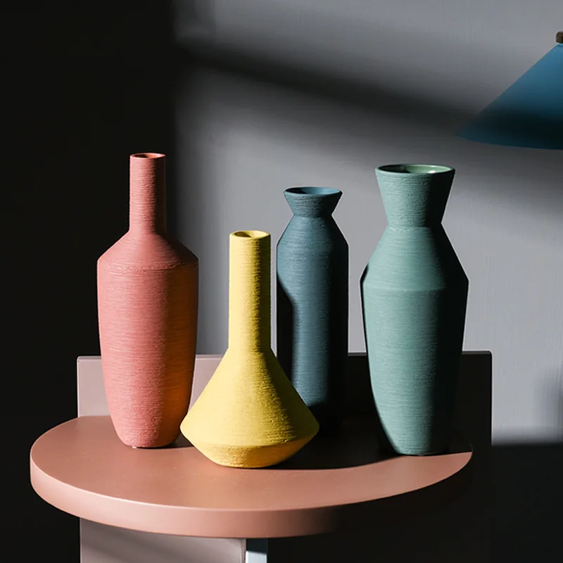 Europe Ceramic Vase Modern Fashion Decorative Ceramic Flower Vase For Homes Porcelain Vases For Wedding Tabletop Vase Decor