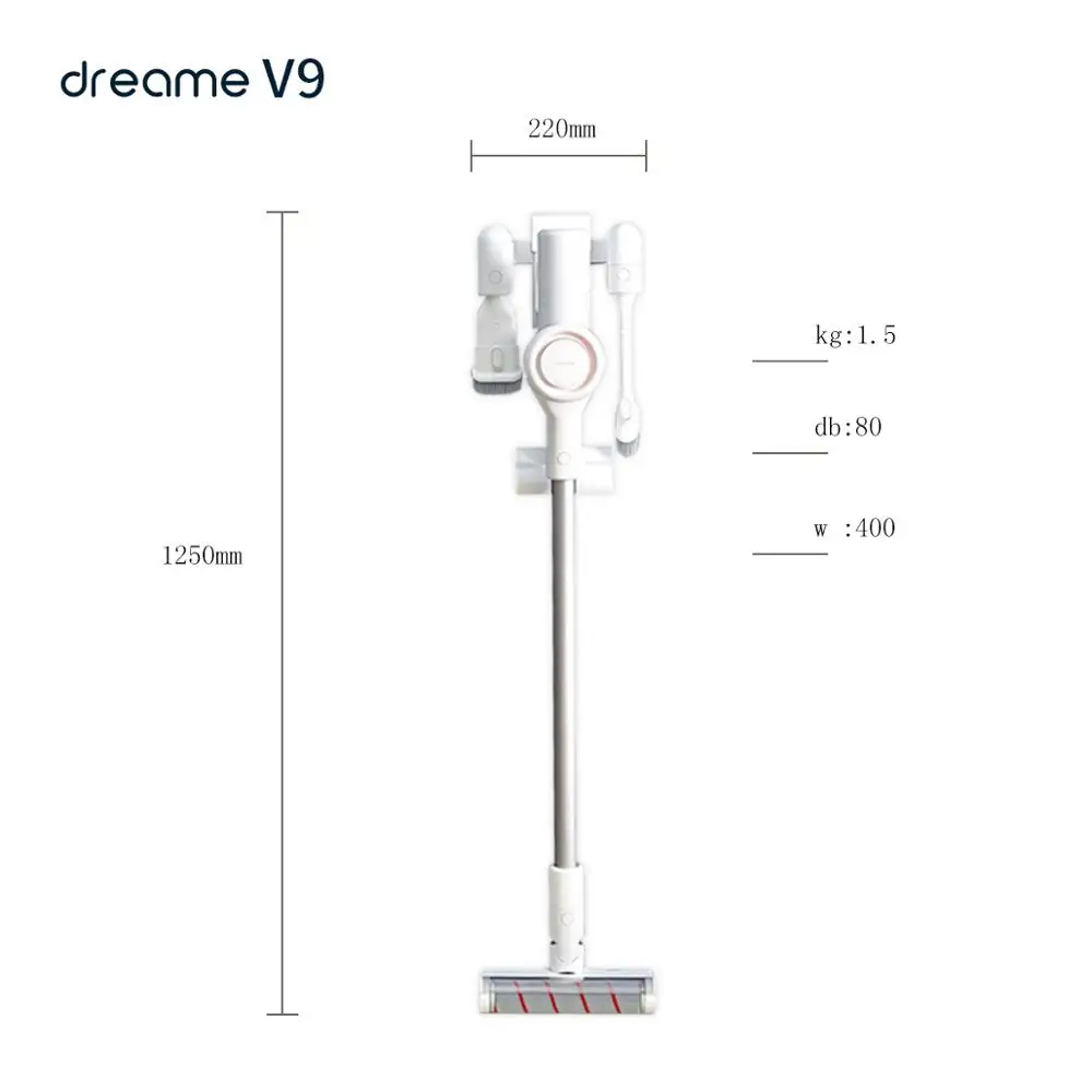 Dreame V9 пылесос ручной беспроводной Стик 400 Вт 20000 ПА для домашнего