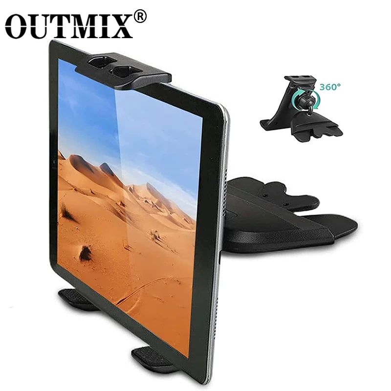 Universal 4-12 inch Tablet Holder Car CD Slot Air Vent Bracket Mobile Phone Mount Stand for iPad Pro iPhone Xiaomi Huawei |
