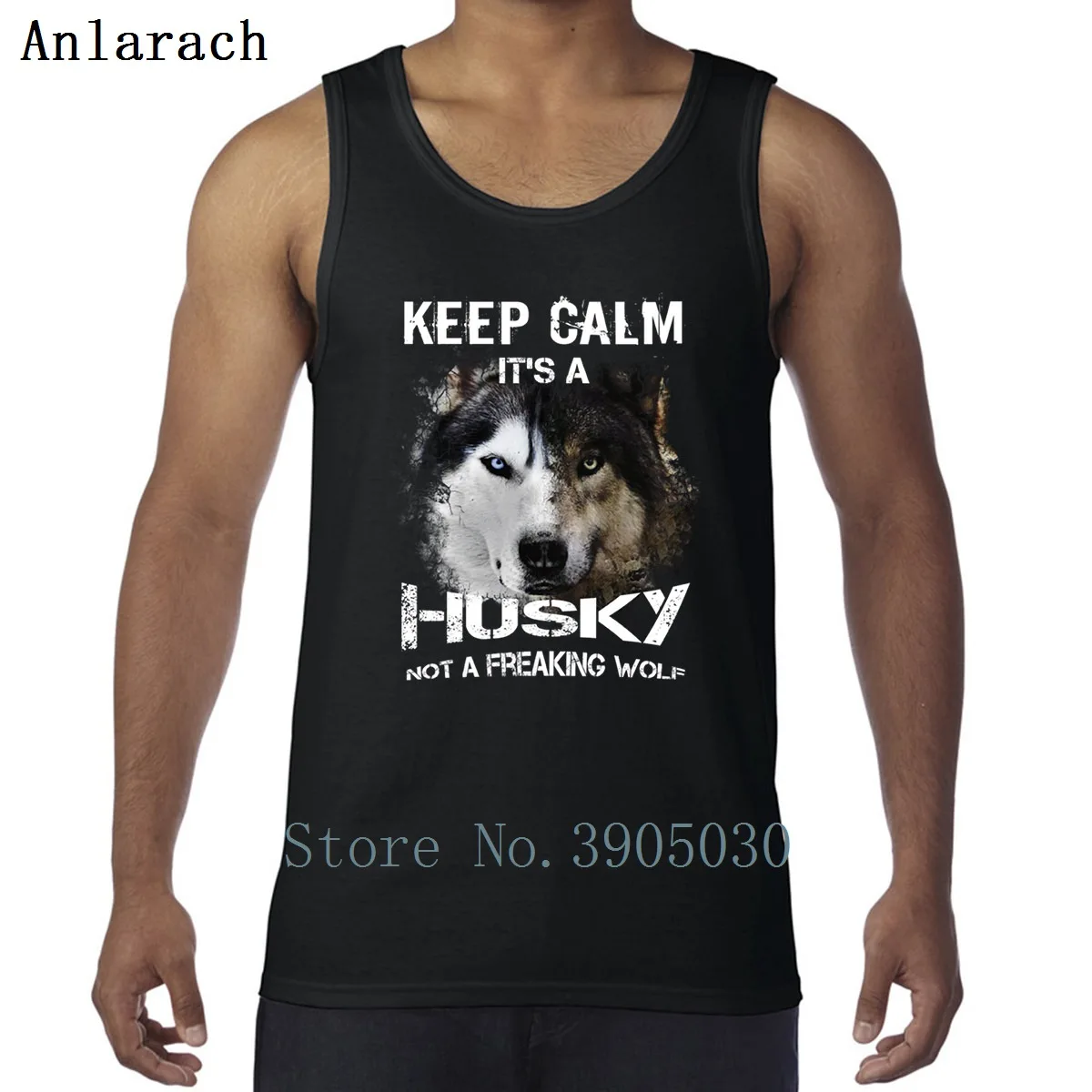 Keep Calm It S A Husky жилет известный персонаж юмористический супер майка мужская без рукавов Прохладный Солнечный свет Anlarach майка