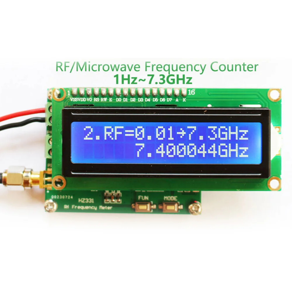 

1pc Frequency Meter 1Hz-7.3GHz Microwave Counter Radio RF Pulse Measure
