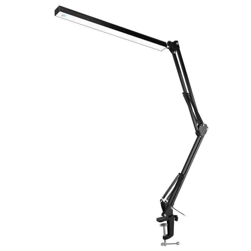  Aluminum Alloy Folding Clip-on USB LED Table Lamp Long Arm Control Dimmable Desk Lamp Eye Protectio