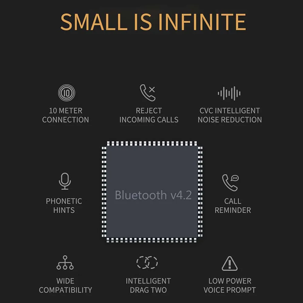 TWS-T10 мини телефон ecouteur sans fil bluetooth наушники 5,0 бинауральные настоящие Беспроводные сенсорные водонепроницаемые наушники с зарядкой D8
