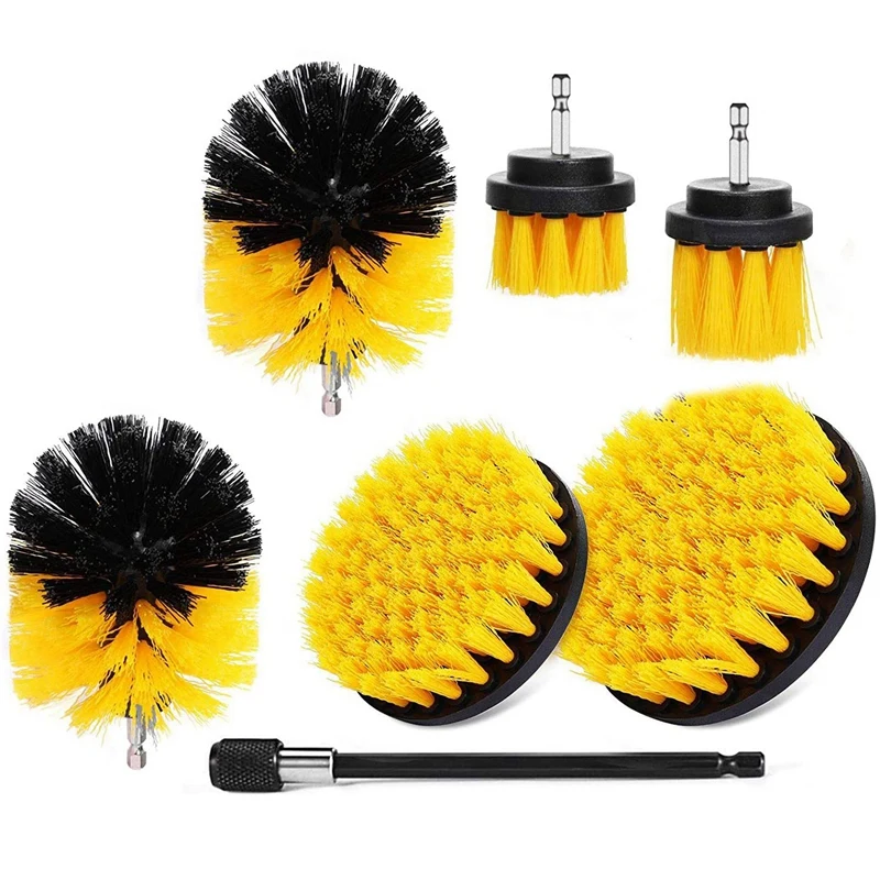 7 Piece Electric Drill Brush Set, for Cleaning Brushes and Bathroom