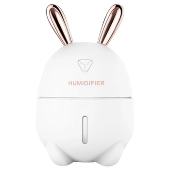 

USB Rabbit Air Humidifier Ultrasonic Aromatherapy Diffuser Air Mist Maker Aroma Humidification for Home CarOffice(White)