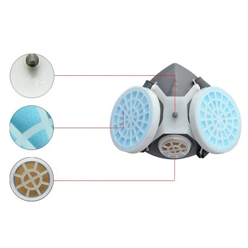 

NEW Safurance Anti Dust Respirator Mask Filter Polishing Industrial Paint Spraying Decorate Protective Mask Workplace Safety