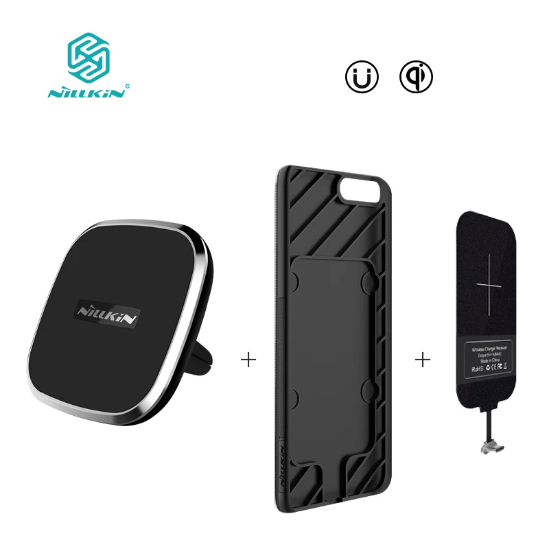 

NILLKIN Magnetic wireless receiver case and qi wireless charger pad Portable For one plus 5 oneplus 5 cover For xiaomi mi6 cover