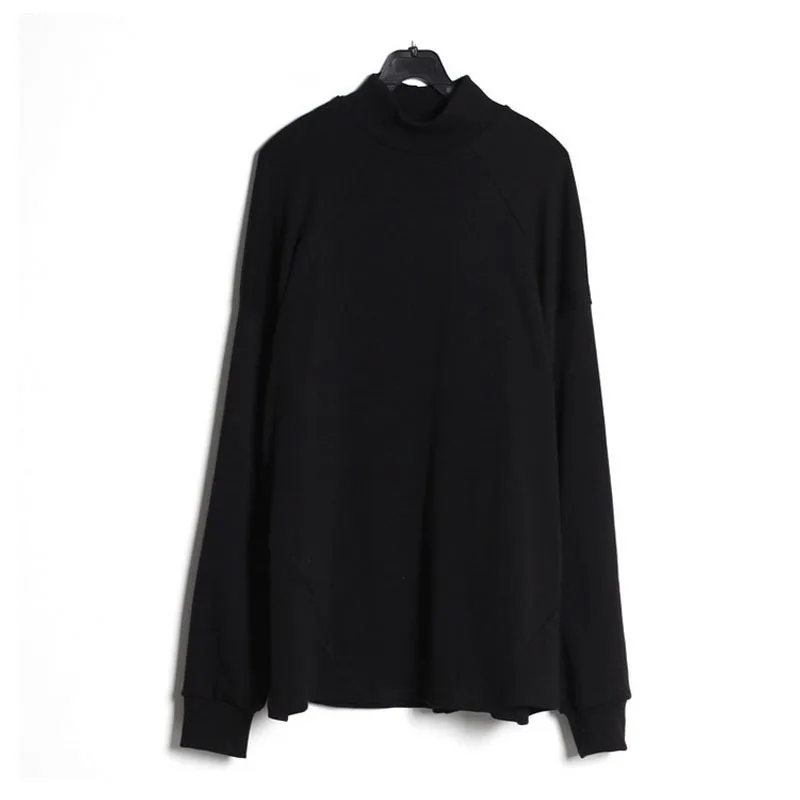 Men's Long Sleeve Hoodie Spring And Autumn New Semi-High Collar Fashion Casual Versatile Loose Large Size Hoodie