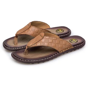 

Mens Casual Walking Slippers Summer Man Flip Flops Beach Sandals Anti-slip Male Outdoor Footwear Water Play Swimming Size 38-46