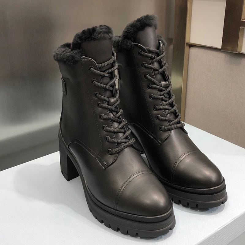 配送 冬のデザイナーシューズ 毛皮の冬の靴 丸いつま先 高品質 送料無料 Mid Calf Boots セールクーポン Keyport Jp
