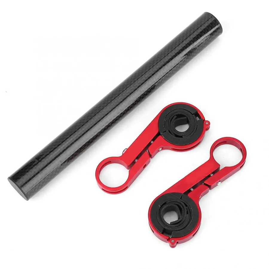 20cm Bicycle Bracket Extension Rod Carbon Fiber Bike Handlebar Extender Extension Mountain Bike Light GPS Stopwatch Holder