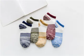 

New Arrival Harajuku Style Men's Boat Socks Gradient Breathable Cotton Socks Ankle Socks Colleage Style Short Socks