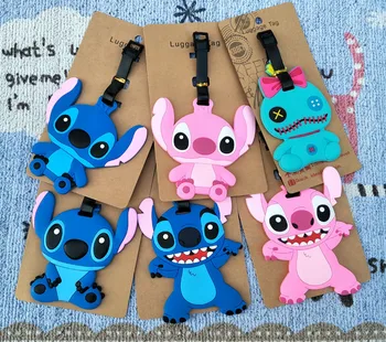 

LISM Stitch Angle Anime Travel Accessories Luggage Tag Suitcase ID Address Portable Tags Holder Baggage Label New