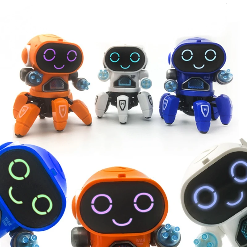 Продукт Танцы Электрический шесть-коготь Малый 6 робот RC светильник Funko поп-музыки Детская одежда для мальчиков и девочек, интеллигентая(ый) зондирования робот