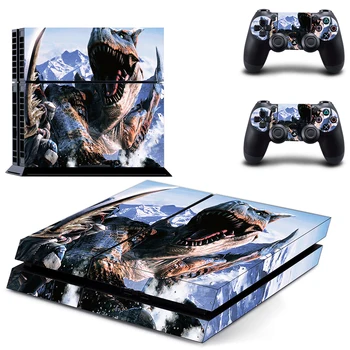 

Cool Dinosaur Style Decal Skin Sticker for PS4 Playstation 4 Console Protection Film + 2Pcs Controllers Protective Cover