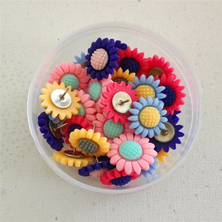 Manufacturers Direct Selling Cross Border Creative Wood Piece Pushpin Flower Bird Animal 20-Office Culture And Education Fixed