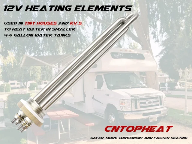 Elemento Riscaldante Acqua 12V 300W - Acciaio Inox, Filettatura 1 Pollice, Doppio Tipo A U - Foto 5