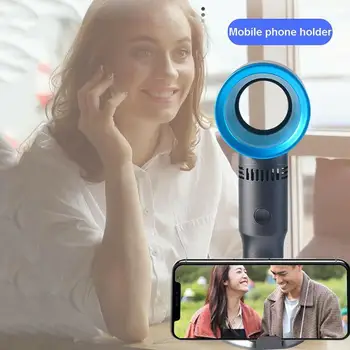 

4 Colors USB Rechargeable Detachable Base Portable Hand Held Leafless Bladeless Fan Outdoor Fan Fan Cooling Mini Travel Han S7T2