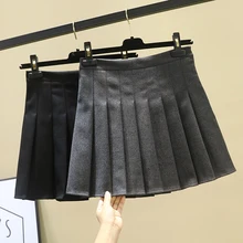 Женские Короткие плиссированные юбки новые весенние осенние универсальные студенческие короткие юбки с высокой талией