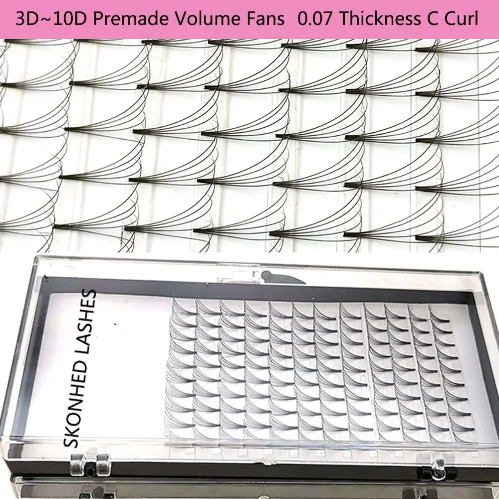 Semi Permanent 007 Thickness Natural Long Premade Volume Fans False Eyelashes Synthetic Hair Extension | Красота и здоровье