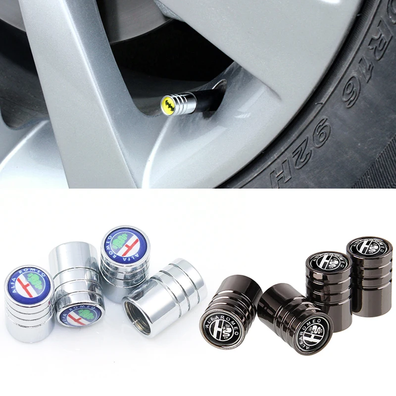 Round Car Tire Valve Cap Wheel Tyre Air Valve Caps Car Styling For Fiat