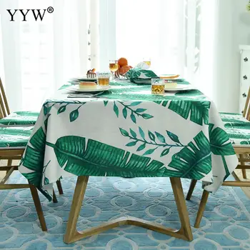 

Nordic Leaves Table Cloth Tablecloth Tapete Table Cover Printed Tablocks For Tabla Mantel Mesa Rectangular Tablecloths Cotton