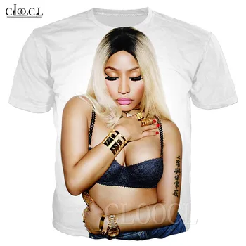 

Fashion Sexy Nicki Minaj T Shirt 3D Print Rapper Star Singer Hip Hop Sweatshirt Tees Casual Plus Size Tshirt Women Men Clothes