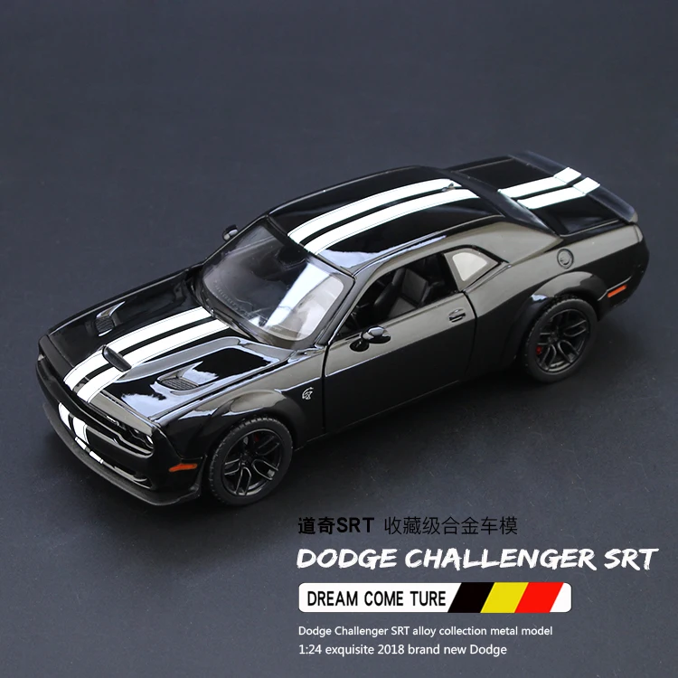 1:24 Dodge Challenger SRT мышцы спортивный автомобиль Doge моделирование, брелок для автомобильных ключей, модель коллекция игрушек