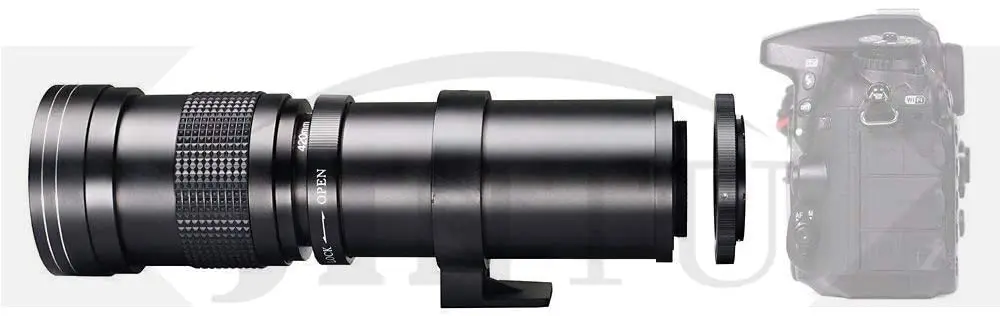 T2 T mount Mirror Telephoto Lens Telescope Lens Adapter for Canon Camera T6I T5i T4i T3i T2i T1i SL2