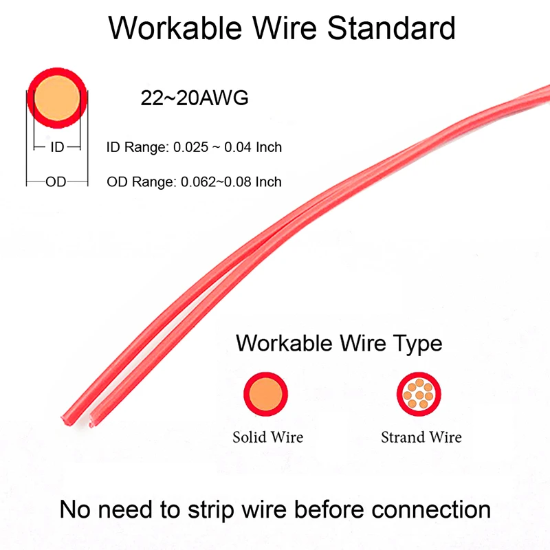 10 шт. 2pin вставной пружинный проволочный замок на скотче разъем для 22-20AWG провода быстрого сращивания соединительный кабель обжимные клеммные блоки