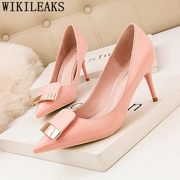 

Pink Heels Pumps Women Shoes Ladies High Heel Stiletto Designer Shoes Women Luxury 2020 Fetish High Heels Sexy Shoes Buty Damski