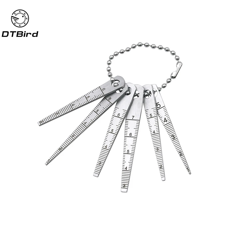 

0-7 Stainless Steel Inside Calliper Gap Bore Weld Gauge Slope Gage Wedge Feeler Cone Clearance Ruler Double Side Tapered Scale