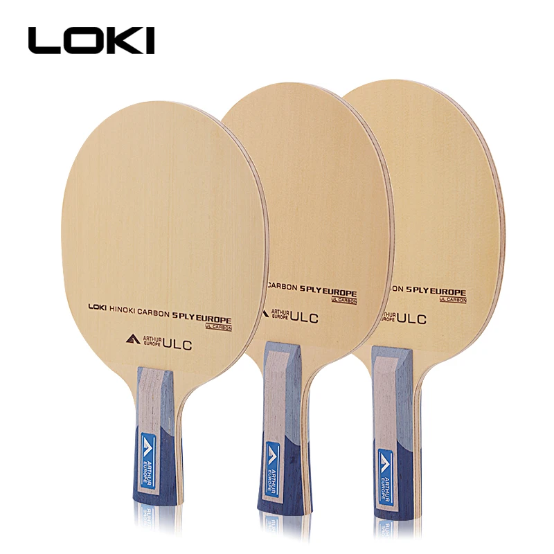LOKI Arthur, евро, ULC, лезвие для настольного тенниса, профессиональное, 5 слоев, Hinoki, углеродное весло для пинг-понга, быстрая атака, дуга, ракетка для настольного тенниса