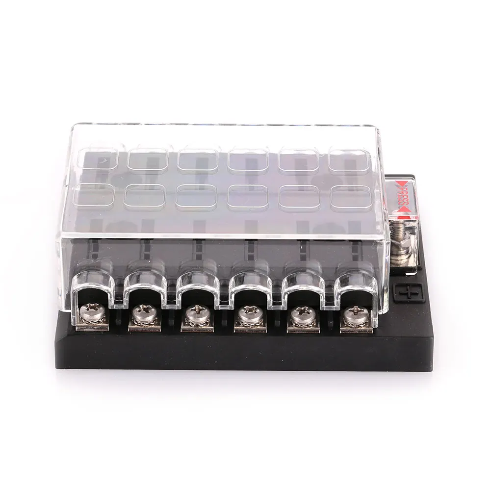 Car Auto Vehicle 12 Way Circuit Blade Fuse Box Block Holder Case DC32V 202-12KW