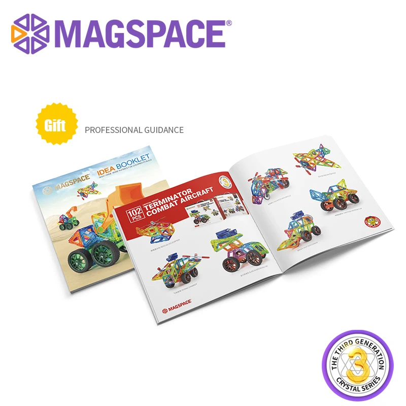Магнитный конструктор MAGSPACE большого размера, набор для строительства, модель и строительные игрушки, магнитные блоки, развивающие игрушки для детей