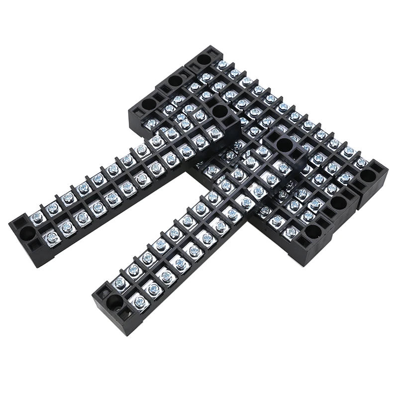 5pcs 600V 15A TB 1512 Wiring Terminal Blocks 12 Position Dual Rows