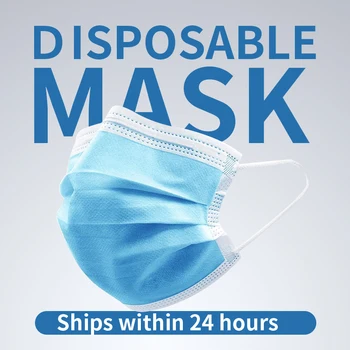 

Disposable Masks 3-Layer Mask Dust Protection Disposable Dust Filter Safety Mask Anti-Dust Disposable Face Masks Elastic EarLoop