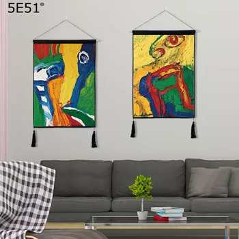 

Abstract painting series cotton linen tassel painting Background cloth 45*65cm