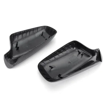 

For BMW E46 E65 E66 745i 750i 51167074236 51167074235 Rearview Mirror Cover 1 Pair Mirror Cover Cap Replacement Black