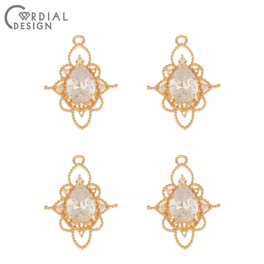 Cordial Design 50Pcs 16*21MM Jewelry Accessories/DIY Making/Earrings Pendant/Connector/Hand Made/Jewelry Findings & Components - cordial